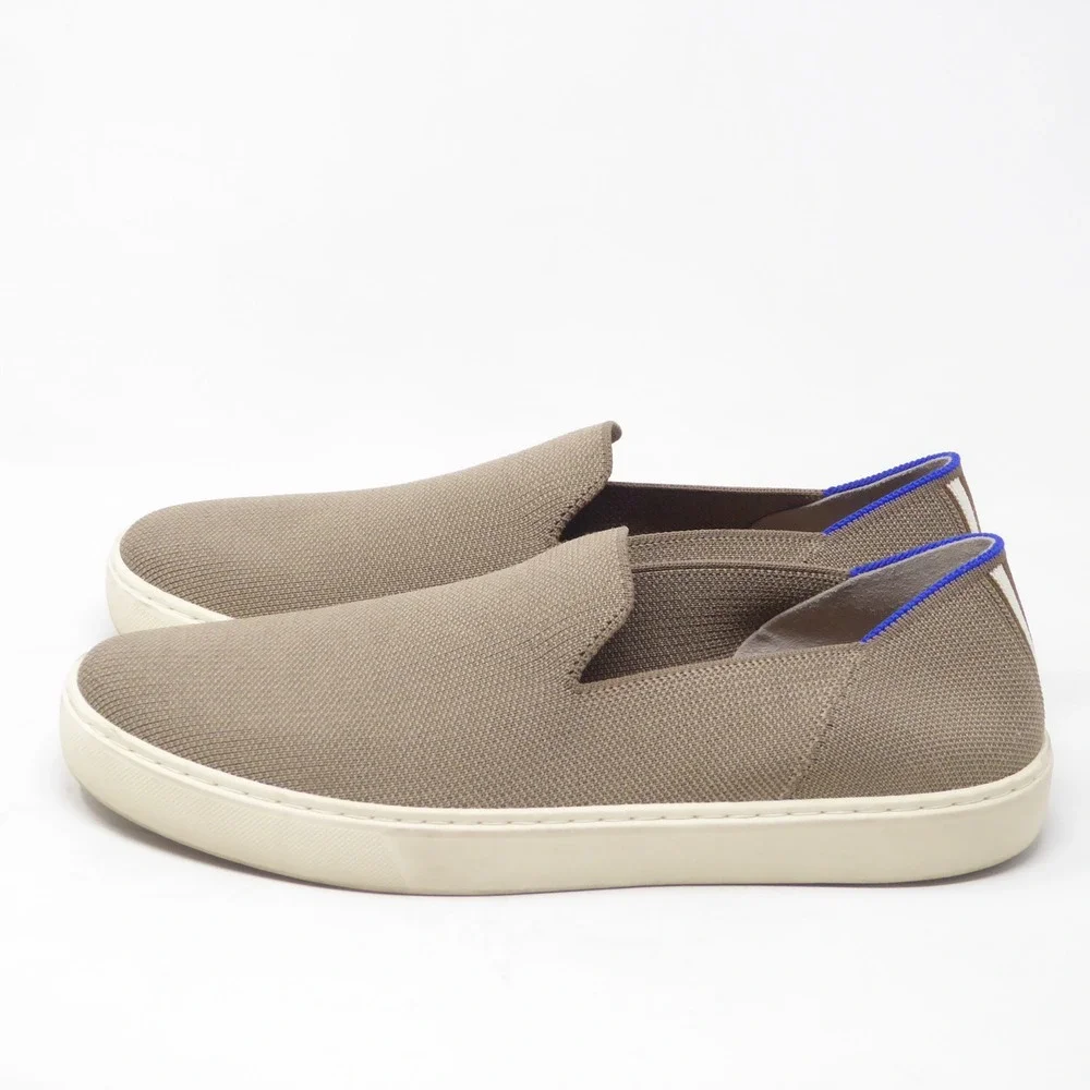 Rothy's Women Slip On Sneakers Shoes Taupe Beige Knit Casual Comfort 10.5